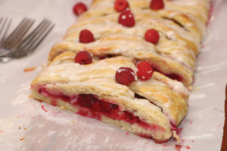 Raspberry Breakfast Pastry Braid Image
